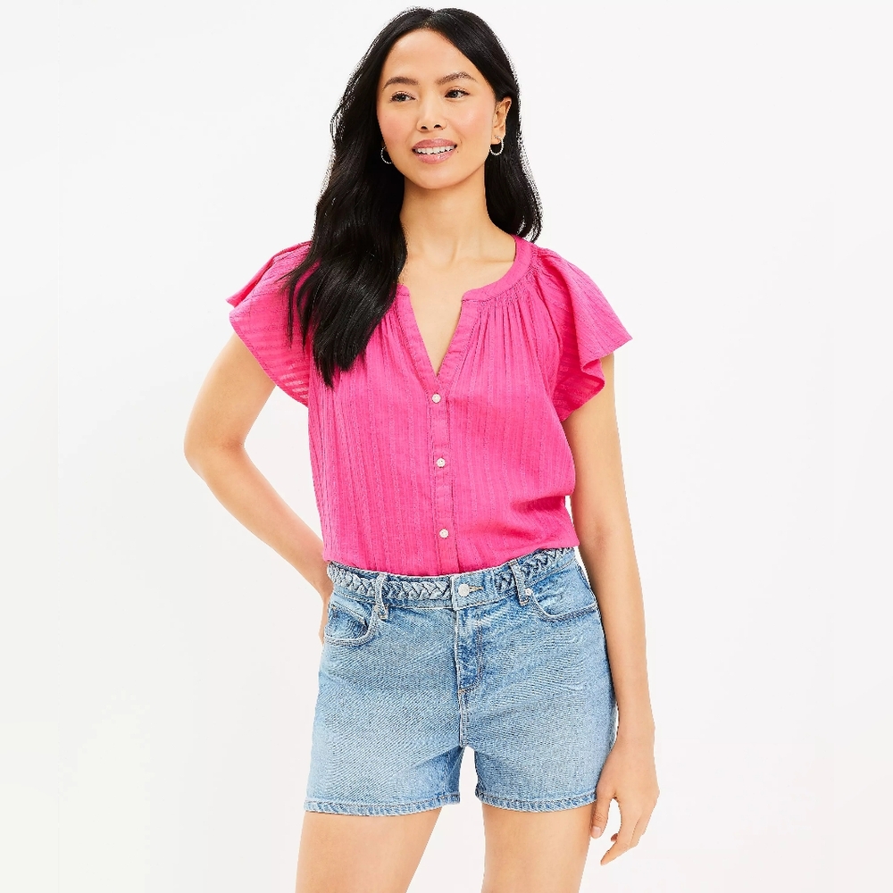 Loft flutter sleeve Melrose top